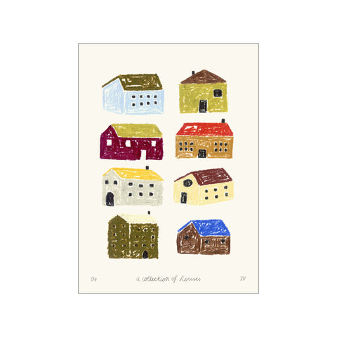 A Collection of Houses — Art print by The Poster Club x Isabelle Vandeplassche from Poster & Frame