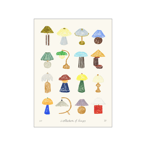 A Collection of Lamps — Art print by The Poster Club x Isabelle Vandeplassche from Poster & Frame