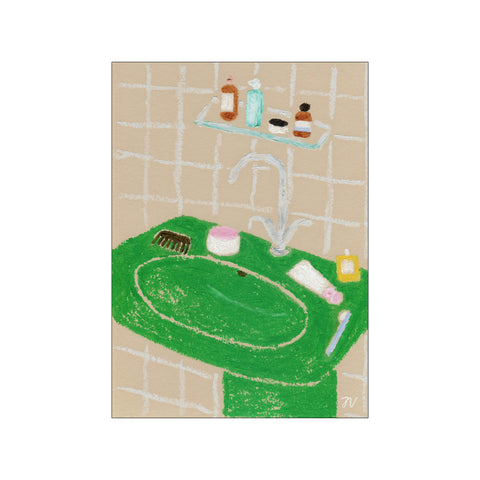 Bathroom Rituals — Art print by The Poster Club x Isabelle Vandeplassche from Poster & Frame