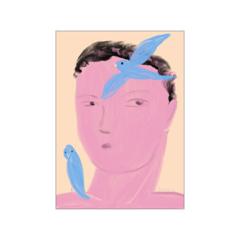 Boy and Parrot — Art print by The Poster Club x Oamul from Poster & Frame