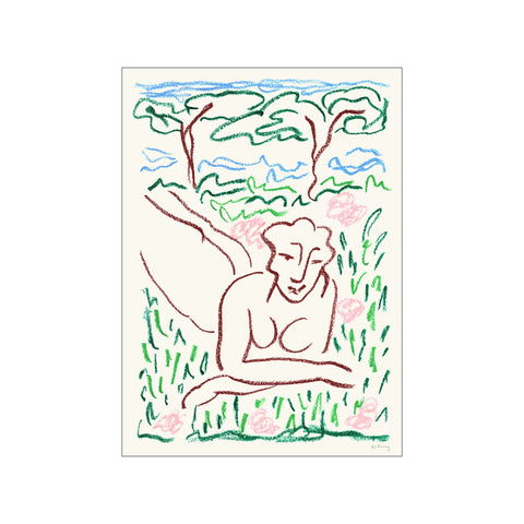 Woman in Grass — Art print by The Poster Club x Karolina Kling from Poster & Frame