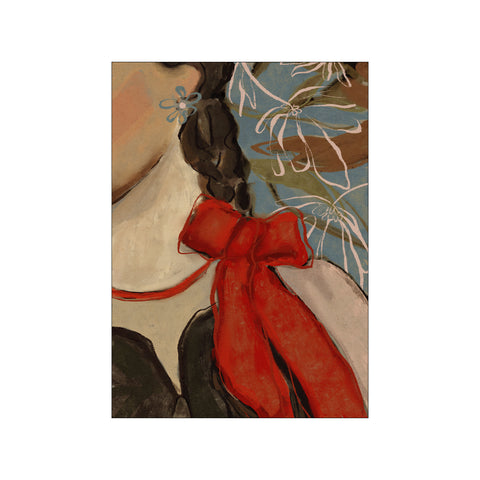 Scarlet Bow Elegance — Art print by Treechild from Poster & Frame