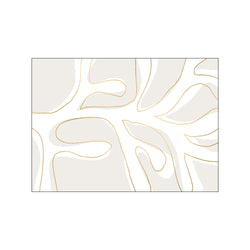 Abstract Twig White and Gold — Art print by uplusmestudio from Poster & Frame