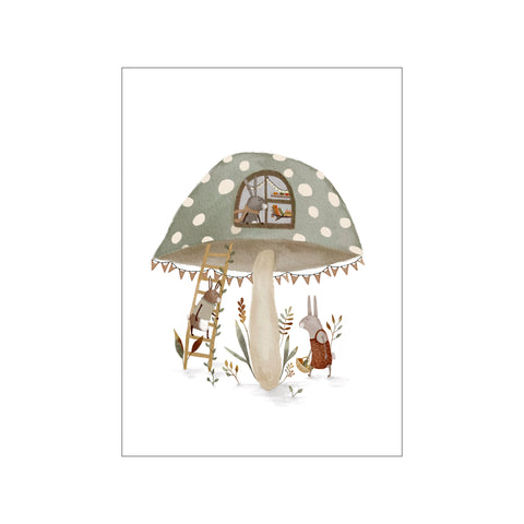 Mushroom House Sage — Art print by Urchin Bay from Poster & Frame