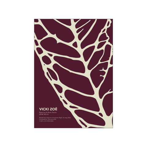 LEAF01 - Plum & Creme — Art print by Vicki Zoé from Poster & Frame