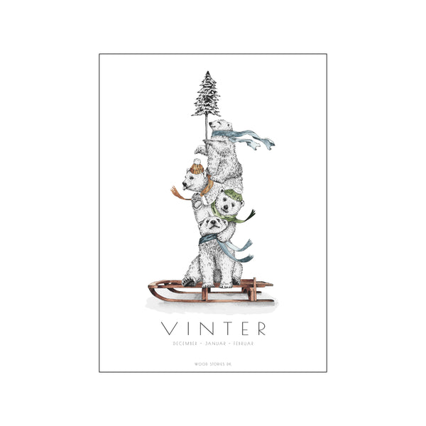 ÅRSTIDSPLAKAT - VINTER — Art print by Wood Stories from Poster & Frame
