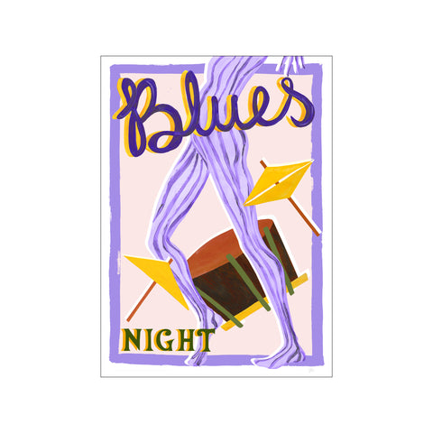 Blues Night Purple Music Print — Art print by Violets Print House from Poster & Frame