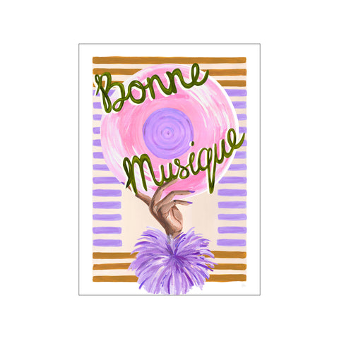Bonne Musique Pink and Purple Music Print — Art print by Violets Print House from Poster & Frame