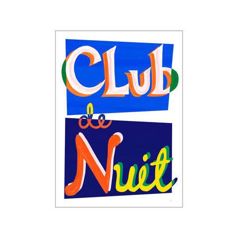 Club de Nuit Blue and Orange Music Print — Art print by Violets Print House from Poster & Frame
