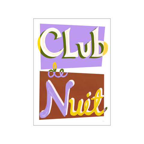 Club de Nuit Purple and Brown Music Print — Art print by Violets Print House from Poster & Frame