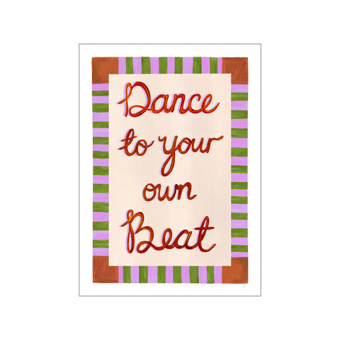 Dance to Your Own Beat Purple and Brown Print — Art print by Violets Print House from Poster & Frame