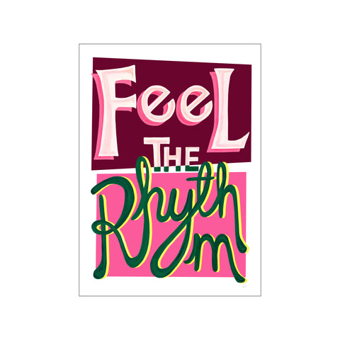 Feel the Rhythm Pink and Green Music Print — Art print by Violets Print House from Poster & Frame