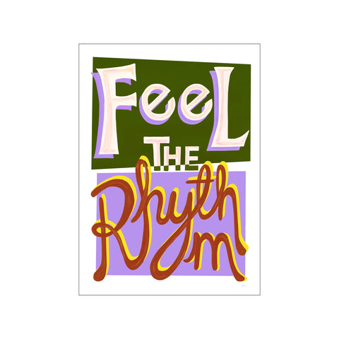 Feel the Rhythm Purple and Brown Music Print — Art print by Violets Print House from Poster & Frame