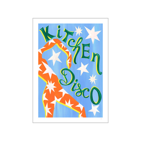 Kitchen Disco Blue Music Print — Art print by Violets Print House from Poster & Frame