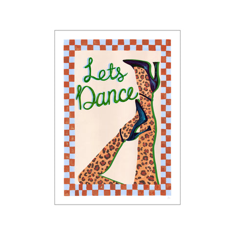 Lets Dance Blue and Green Print — Art print by Violets Print House from Poster & Frame