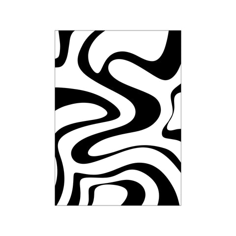 Black and White Wave Pattern — Art print by Yuli Saputra from Poster & Frame