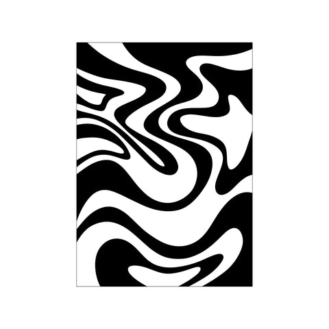 Black and White Wave Pattern 2 — Art print by Yuli Saputra from Poster & Frame