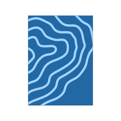 Minimalist Blue Lines 1 — Art print by Yuli Saputra from Poster & Frame
