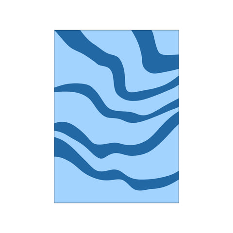 Minimalist Blue Lines — Art print by Yuli Saputra from Poster & Frame