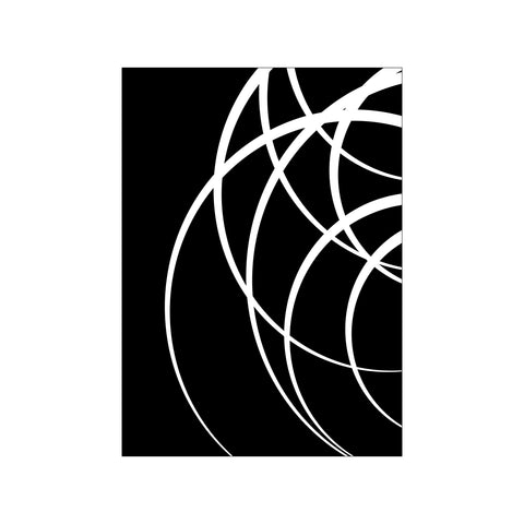 Minimalist Circular White Lines — Art print by Yuli Saputra from Poster & Frame