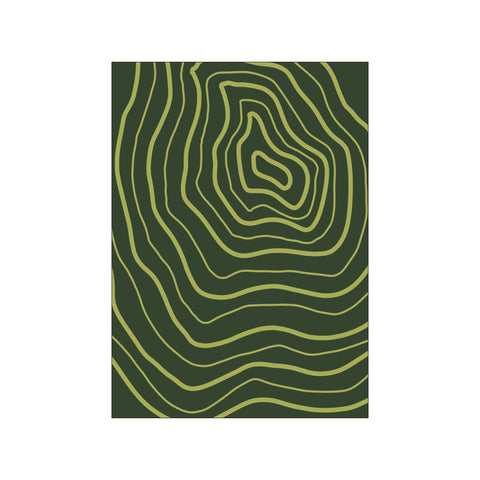 Minimalist Green Line — Art print by Yuli Saputra from Poster & Frame