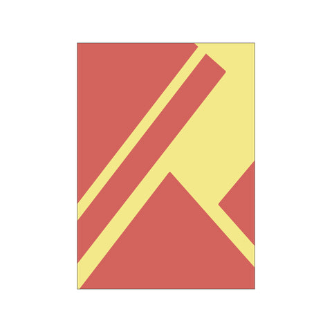 Minimalist Red Geometry — Art print by Yuli Saputra from Poster & Frame