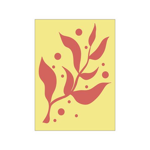 Minimalist Red Leaves — Art print by Yuli Saputra from Poster & Frame