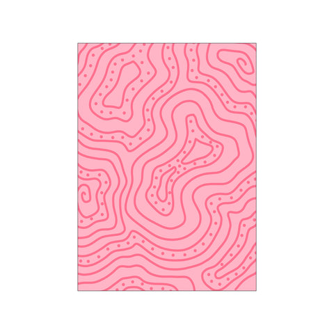 Pink Wave Line — Art print by Yuli Saputra from Poster & Frame