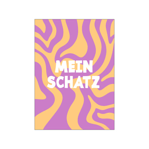 Purple Yellow Wave Line — Art print by Yuli Saputra from Poster & Frame