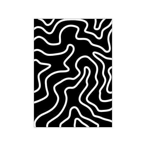 White Line Black Background 1 — Art print by Yuli Saputra from Poster & Frame
