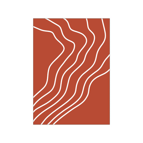 White Line Red Background — Art print by Yuli Saputra from Poster & Frame