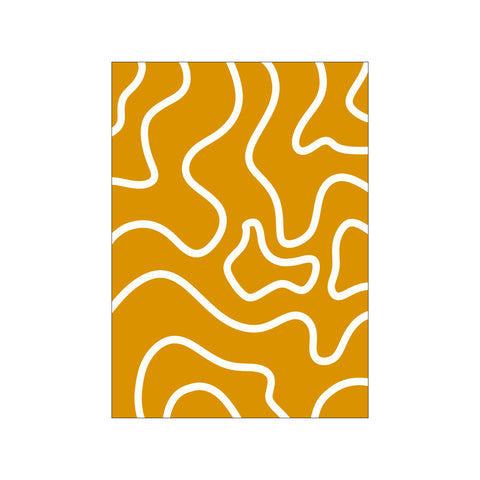 White Line Yellow Background 2 — Art print by Yuli Saputra from Poster & Frame