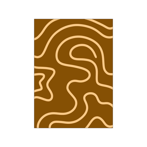 Yellow Line Brown Background 1 — Art print by Yuli Saputra from Poster & Frame