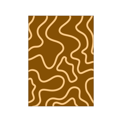 Yellow Line Brown Background 3 — Art print by Yuli Saputra from Poster & Frame