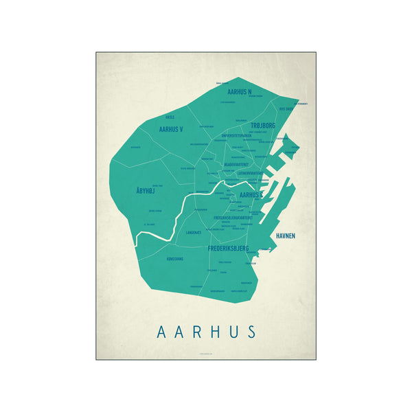 Aarhus Map - Dag — Art print by Enklamide from Poster & Frame