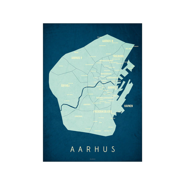 Aarhus Map - Nat — Art print by Enklamide from Poster & Frame