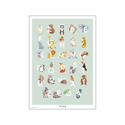 ABC lysegrøn — Art print by Tiny Tails from Poster & Frame