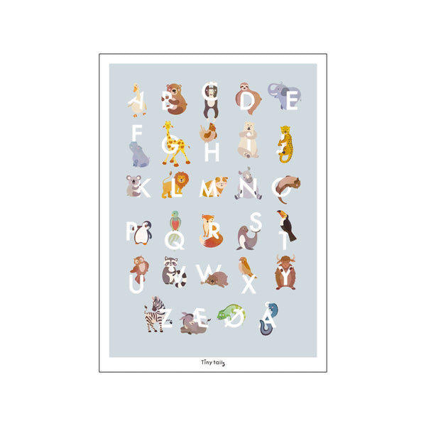 ABC lyseblå — Art print by Tiny Tails from Poster & Frame