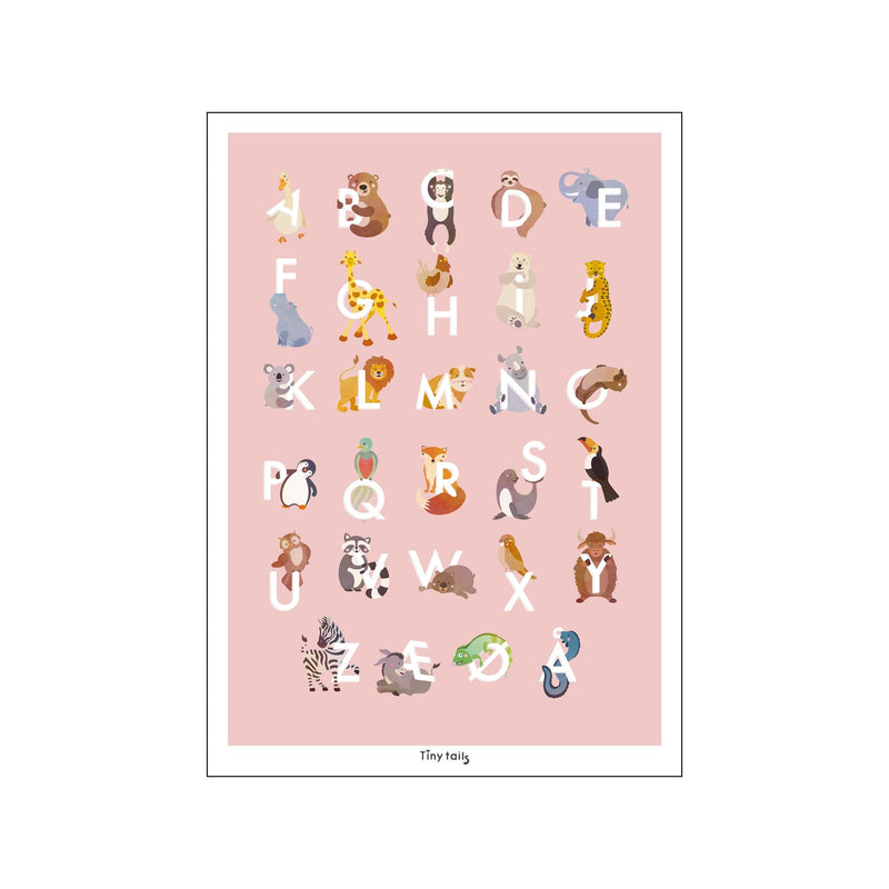 ABC lyserød — Art print by Tiny Tails from Poster & Frame