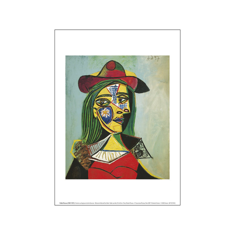 Woman in hat and Fur — Art print by Picasso from Poster & Frame
