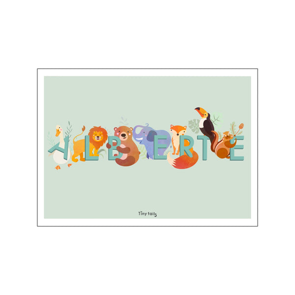 Alberte - grøn — Art print by Tiny Tails from Poster & Frame