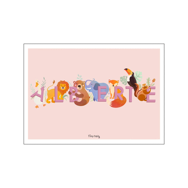 Alberte - lyserød — Art print by Tiny Tails from Poster & Frame