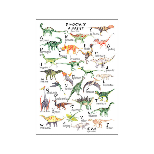 Alfabet plakat - Dinosaur — Art print by Simon Holst from Poster & Frame