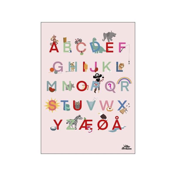 Alfabet Plakat Rosa — Art print by Willero Illustration from Poster & Frame
