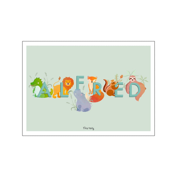 Alfred - grøn — Art print by Tiny Tails from Poster & Frame