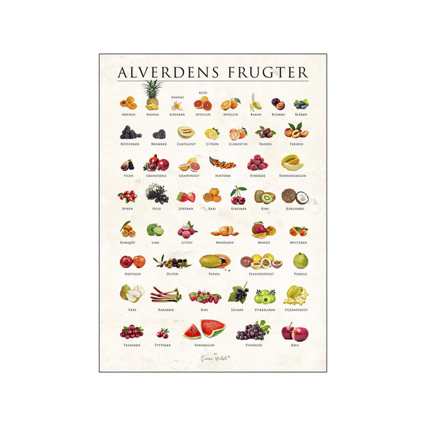 Alverdens frugter, sten — Art print by Simon Holst from Poster & Frame