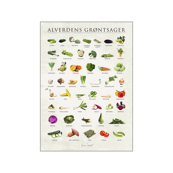 Alverdens grøntsager — Art print by Simon Holst from Poster & Frame