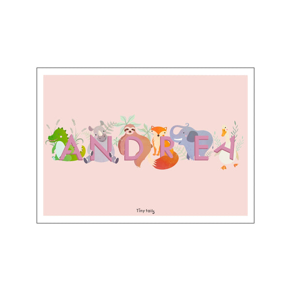 Andrea - lyserød — Art print by Tiny Tails from Poster & Frame