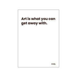 Andy quote - White — Art print by Mugstars CO from Poster & Frame