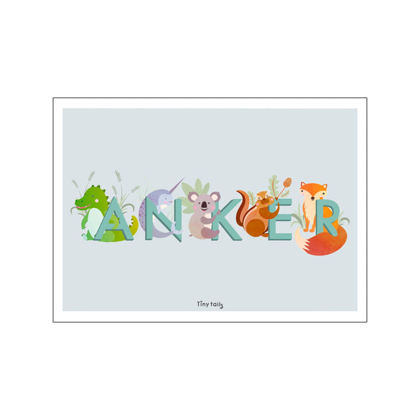 Anker - blå — Art print by Tiny Tails from Poster & Frame